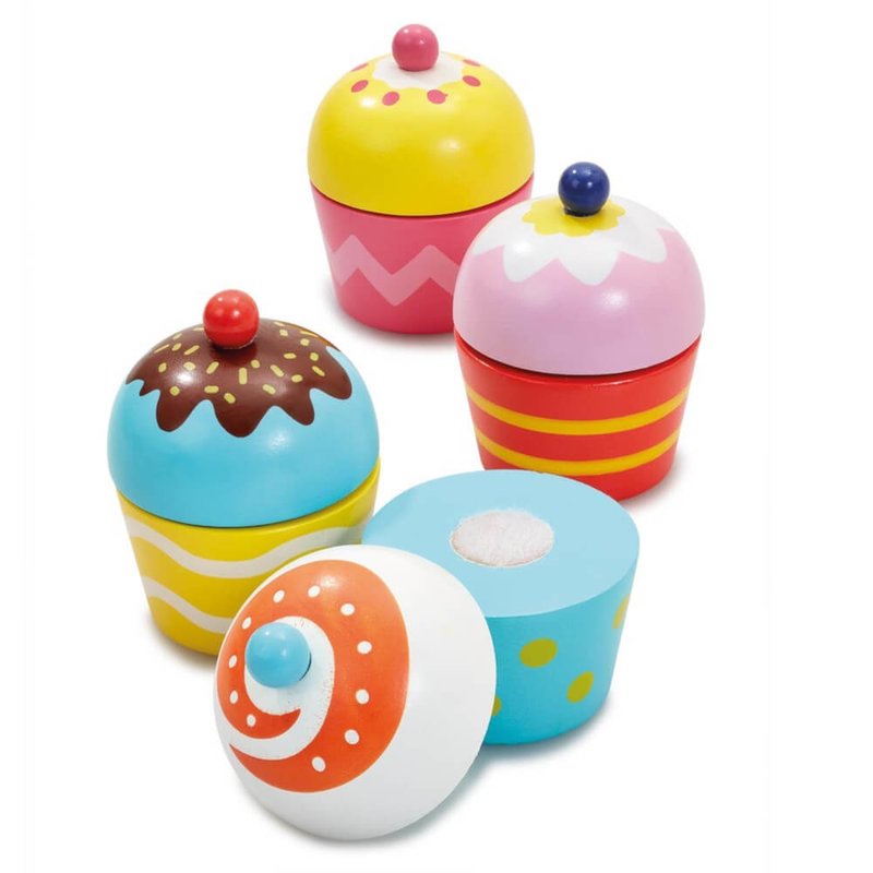 Baby Food Mill - Wooden Cupcake Set