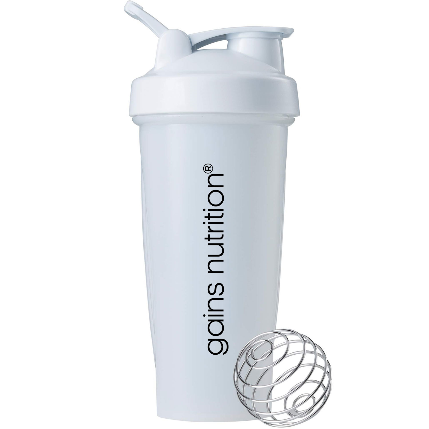 Baby Food Nutrition - Gains Nutrition Shaker Bottle | White