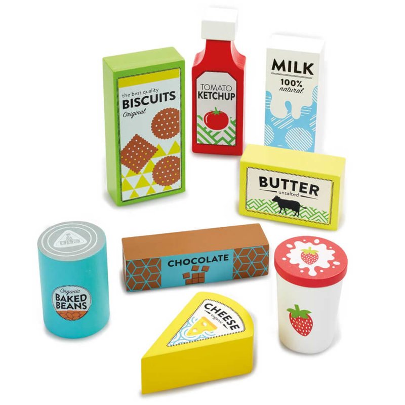 Baby Food Mill - Wooden Food Shopping Set
