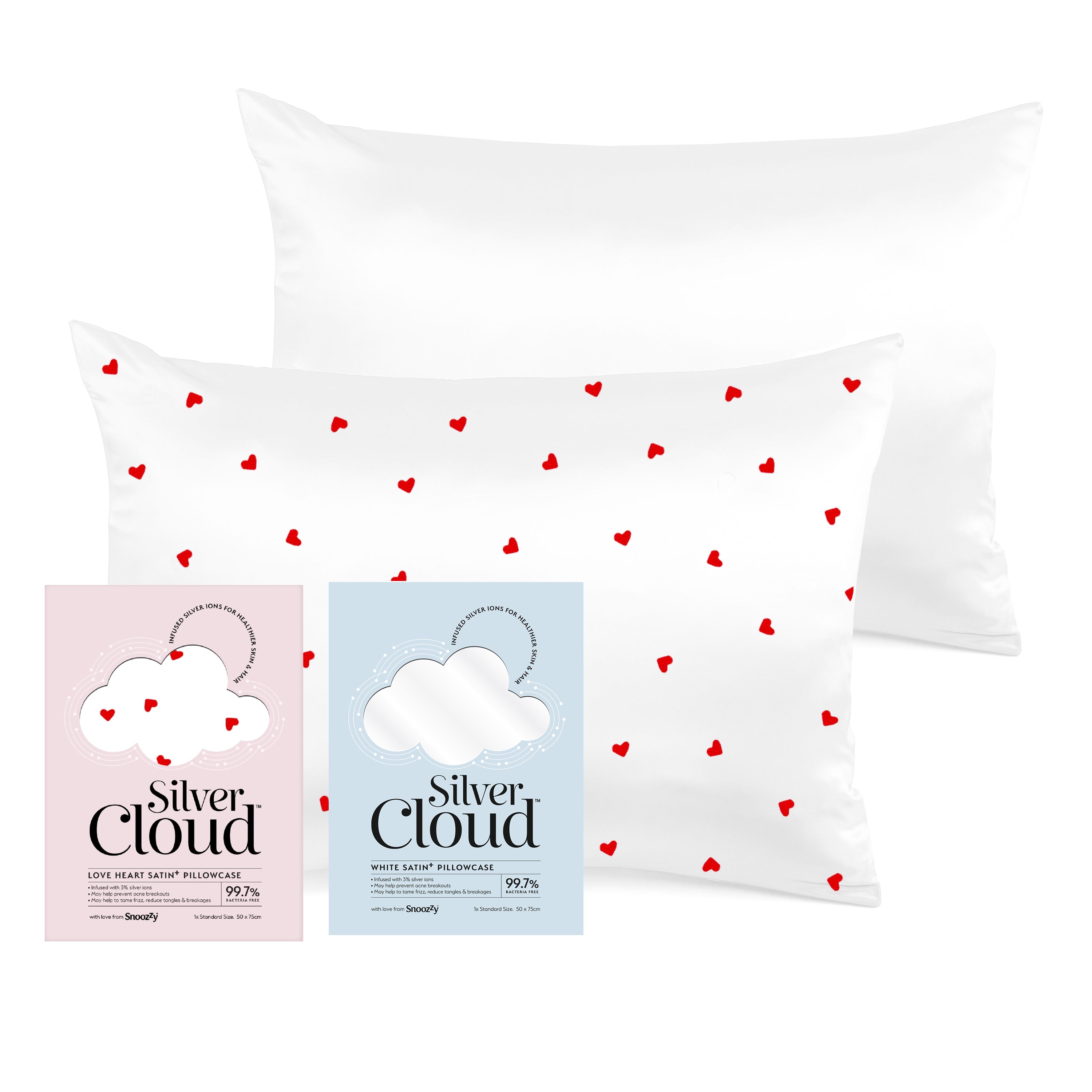 Pampers Diaper Premium Care - Silver Cloud Heart Print & White