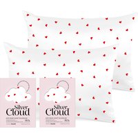 Silver Cloud Heart Print Satin - Pampers Diaper Premium Care review and price